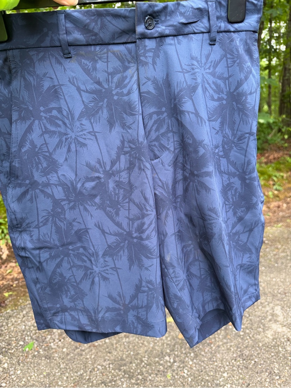 Walter Hagen Navy Palm Jacquard Shorts